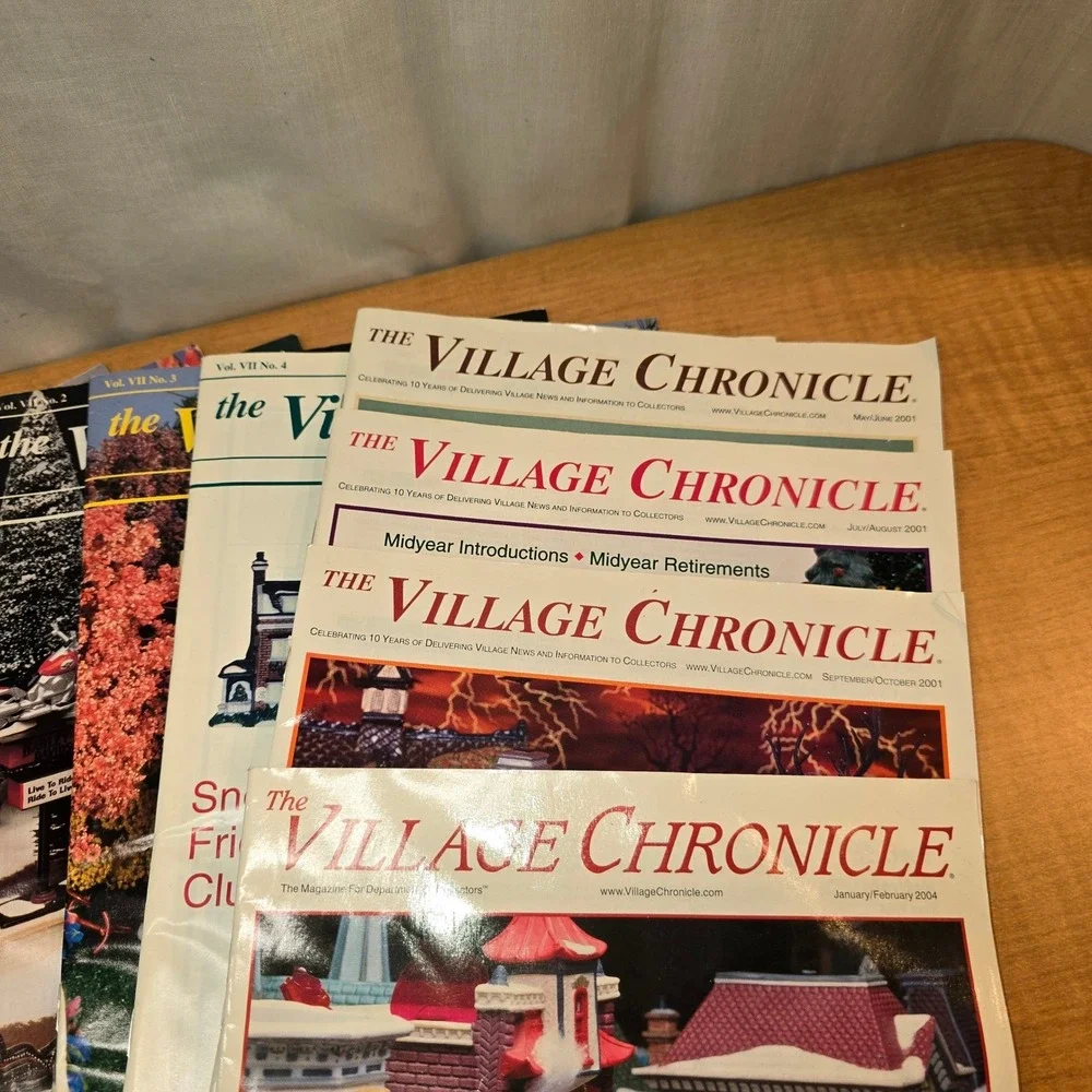 Lot of 11 - The‎ Village Chronicle Department 56 Magazine 2001